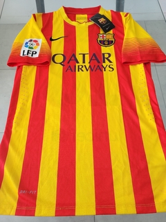 Camiseta Nike Barcelona Retro Suplente Amarilla Messi #10 2013 2014 La Liga - comprar online