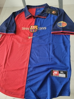 Camiseta Nike Retro Barcelona Titular Rivaldo #11 1999 2000 en internet