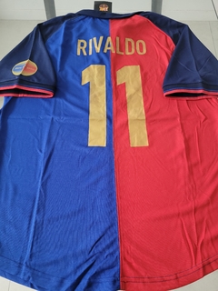 Camiseta Nike Retro Barcelona Titular Rivaldo #11 1999 2000