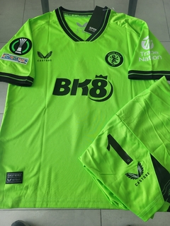 Kit Niño Camiseta + Short Aston Villa Arquero Verde Dibu Martinez 1 2023 2024 - comprar online