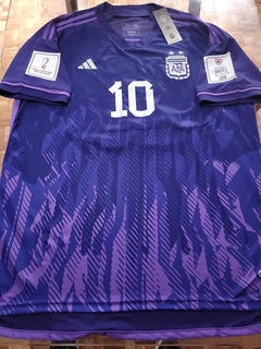 Camiseta adidas Argentina Suplente Violeta Messi 10 2022 2023 Parches Qatar
