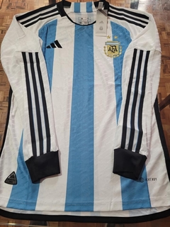 Camiseta adidas Argentina HeatRdy Manga Larga Titular 2022 2023 Qatar Match