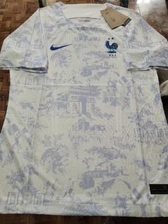 Camiseta Nike Francia Vaporknit Suplente Blanca 2022 2023 Qatar Match