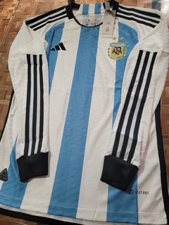 Camiseta adidas Argentina HeatRdy Manga Larga Titular 2022 2023 Qatar Match - comprar online