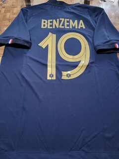 Camiseta Nike Francia Titular Benzema 9 2022 2023 Qatar
