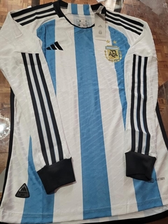 Camiseta adidas Argentina HeatRdy Manga Larga Titular 2022 2023 Qatar Match en internet