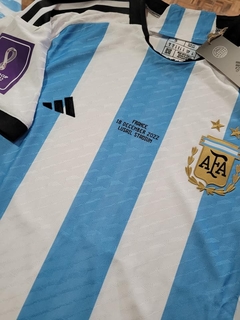 Camiseta adidas Argentina Titular Matchday Final vs Francia Lusail 2022 Qatar HeatRdy Match - Roda Indumentaria