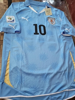 Camiseta Puma Uruguay Retro Titular Forlan 10 2010 Mundial 2010 - Roda Indumentaria