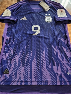 Camiseta adidas Argentina HeatRdy Suplente Violeta Julian Alvarez 9 2022 2023 Parches Qatar