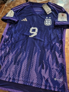 Camiseta adidas Argentina HeatRdy Suplente Violeta Julian Alvarez 9 2022 2023 Parches Qatar - comprar online