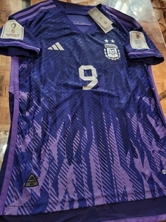 Camiseta adidas Argentina HeatRdy Suplente Violeta Julian Alvarez 9 2022 2023 Parches Qatar en internet