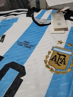 Camiseta adidas Argentina Titular Matchday Final vs Francia Messi 10 Lusail 2022 Qatar HeatRdy Match - Roda Indumentaria