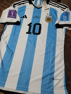 Camiseta adidas Argentina Titular Matchday Final vs Francia Messi 10 Lusail 2022 Qatar HeatRdy Match - comprar online