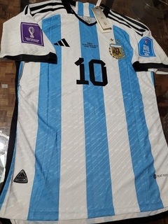 Camiseta adidas Argentina Titular Matchday Final vs Francia Messi 10 Lusail 2022 Qatar HeatRdy Match en internet