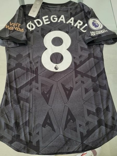 Camiseta Adidas Arsenal HeatRdy Negra Odegaard 8 2022 2023 Match