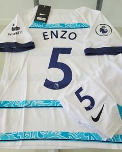 Kit Niño Camiseta + Short Nike Chelsea Enzo Fernandez #5 Suplente 2022 2023