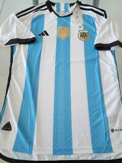 Camiseta adidas Argentina HeatRdy Titular Parche Campeon 2022 2023 3 Estrellas