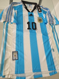 Camiseta Adidas Retro Argentina Titular #10 Ortega 1998 - Roda Indumentaria