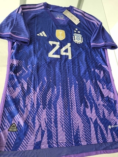 Camiseta adidas Argentina HeatRdy 3 Estrellas Suplente Violeta Enzo Fernandez 24 Parche Campeon 2022 2023 Match en internet