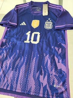 Camiseta adidas Argentina Suplente Violeta Messi 10 2022 2023 3 Estrellas Parche Campeon Qatar - comprar online