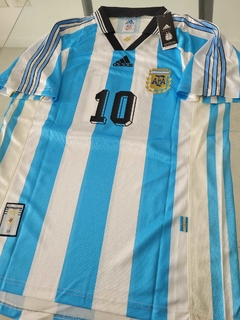 Camiseta Adidas Retro Argentina Titular #10 Ortega 1998 en internet