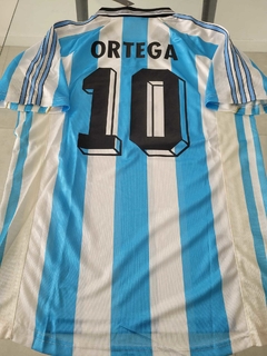 Camiseta Adidas Retro Argentina Titular #10 Ortega 1998