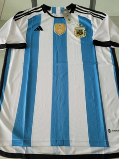 Camiseta adidas Argentina Titular 2022 2023 3 Estrellas Parche Campeon Qatar