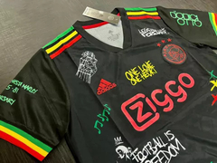 Camiseta adidas Ajax Negra Homenaje Bob Marley 2021 2022 - Roda Indumentaria