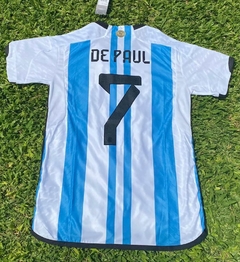 Camiseta adidas Argentina HeatRdy Titular De Paul 2022 2023 Qatar Match
