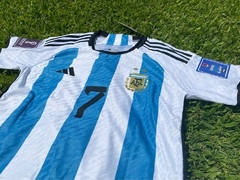 Camiseta adidas Argentina HeatRdy Titular De Paul 7 2022 2023 Parches Qatar
