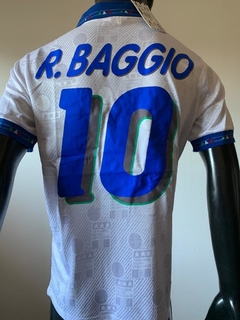 Camiseta Puma Italia Retro Suplente Blanca 1994 #10 R. Baggio - tienda online