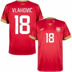 Camiseta Puma Serbia Titular Vlahovic 18 2022 2023 Qatar