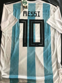 Camiseta Adidas Argentina Retro Titular 2018 Messi #10