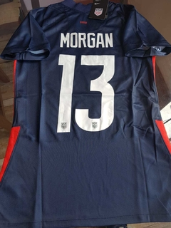 Camiseta Nike Estados Unidos Mujer Suplente Azul Morgan #13 2021 - Roda Indumentaria