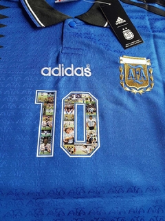 Camiseta adidas Argentina Retro Azul Maradona #10 1994 Fotos - tienda online