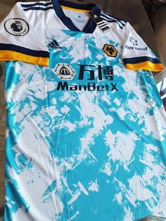 Camiseta adidas Wolverhampton Suplente Blanca Adama Traore #37 2020 2021 Parche Premier League en internet