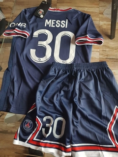 Kit Niño Camiseta + Short PSG Titular Messi #30 2021 2022