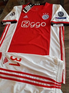Kit Niño Camiseta + Short adidas Ajax Titular Tagliafico #31 2019 2020 UCL - Roda Indumentaria