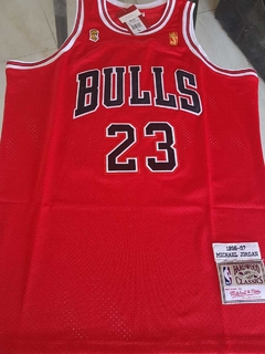 Musculosa Basquet Chicago Bulls Retro MATCH Roja Jordan #23