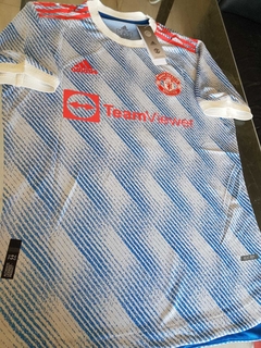 Camiseta adidas Manchester United HeatRdy Suplente Celeste 2021 2022 Match en internet