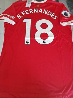 Camiseta adidas Manchester United HeatRdy Titular Bruno Fernandes 18 2021 2022 Match