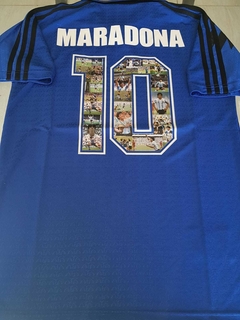 Camiseta adidas Argentina Retro Azul Maradona #10 1994 Fotos