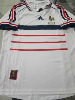 Camiseta adidas Francia retro 1998 Suplente Blanca #RODAINDUMENTARIA