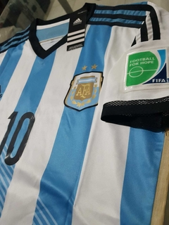 Camiseta adidas Retro Argentina Titular 2014 Messi #10 Mundial 2014 - tienda online