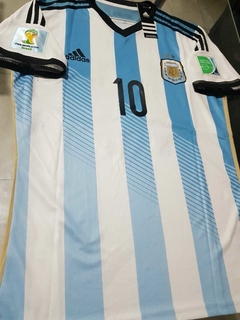 Camiseta adidas Retro Argentina Titular 2014 Messi #10 Mundial 2014 - Roda Indumentaria