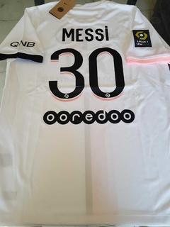 Camiseta Nike Jordan PSG Suplente Blanca 2021 2022 #10 Messi Ligue 1