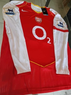 Camiseta Nike Arsenal Manga Larga Retro Henry 14 Titular 2004 2005 - Roda Indumentaria
