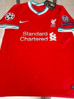 Camiseta Nike Liverpool Titular Mane #10 2020 2021 Parches Champions UCL - comprar online
