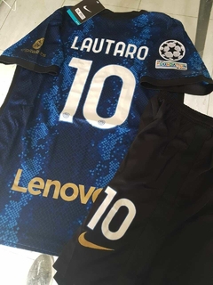 Kit Niño Camiseta + Short Nike Inter Lautaro 10 2021 2022 en internet