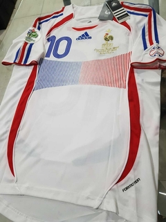 Camiseta adidas Retro Francia Suplente Blanca 2006 Zidane #10 en internet